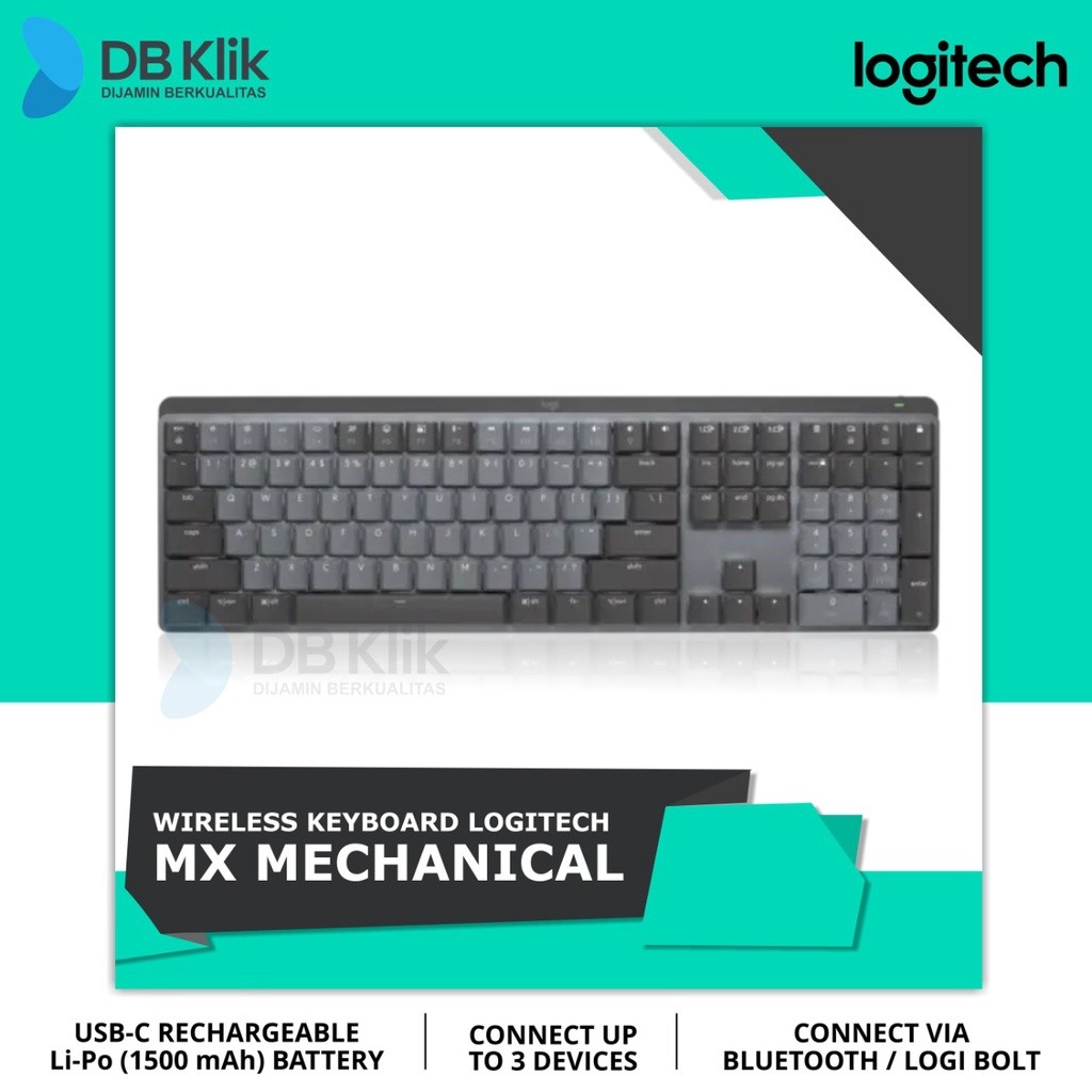 Logitech Mx Keyboard Mechanical Wireless + Bluetooth (920-010760)