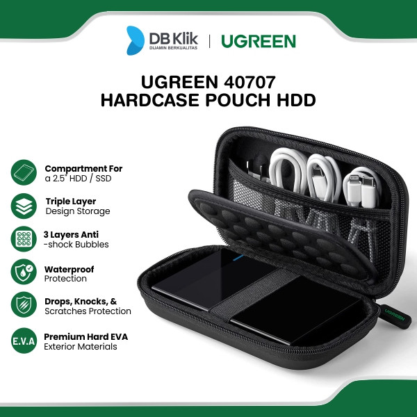 Ugreen Hard Drive Case Small Size - Hardcase Pouch Hdd (40707)