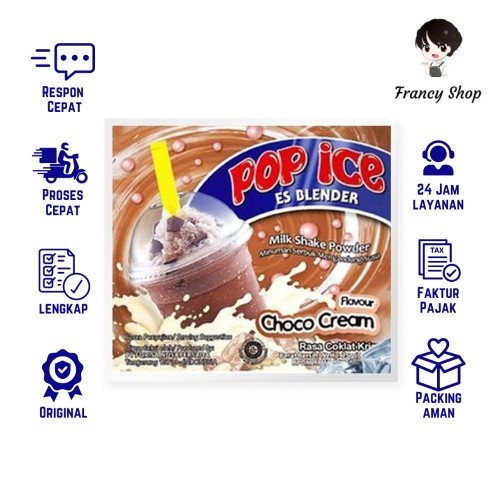 

Pop Ice Rasa Choco Cream Minuman Es Blender Eceran 1 Sachet 25 gr