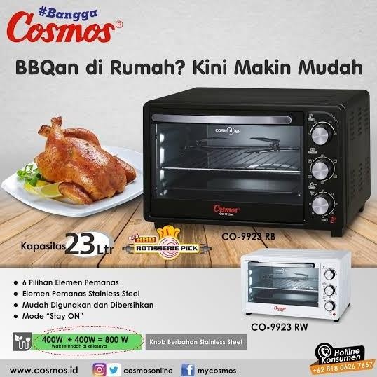 ```````] ELECTRIK OVEN LISTRIK COSMOS 23 LITER CO 9923 ELEKTRIK CO9923