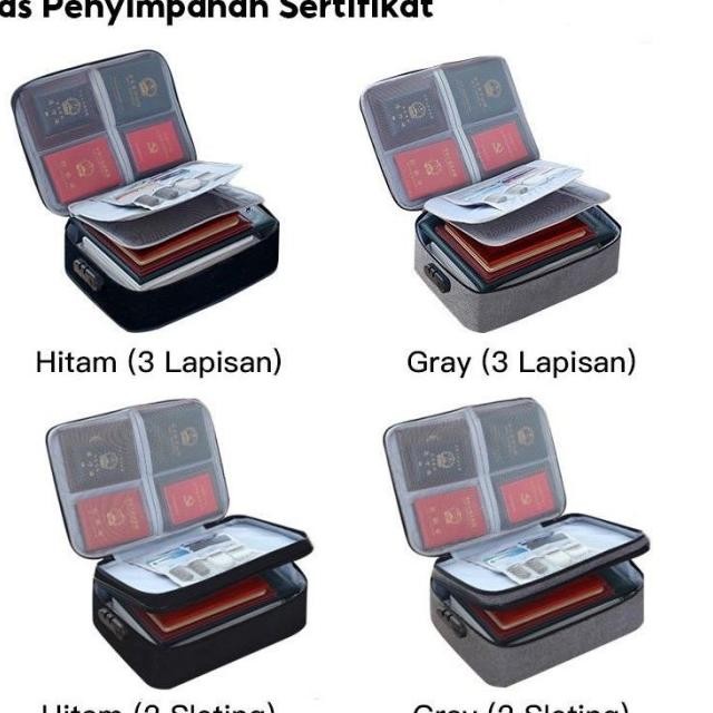 

LITCOVE - TAS DOKUMEN ANTI AIR PASSWORD TRAVEL BAG TAS PENYIMPANAN DOKUMEN FILE #GRATISONGKIR