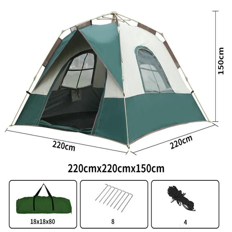 camping tent ultralight portable cloud up 3-4 person shelter tent folding backpack waterproof tent t