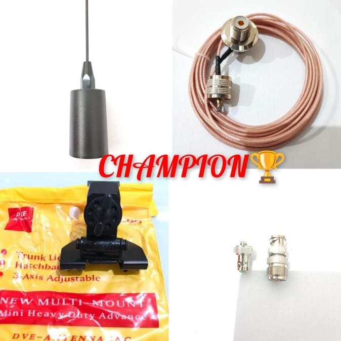 ANTENA LARSEN PO 150 PLUS BREKET EM 90 DAN KABEL KONEKTOR HT