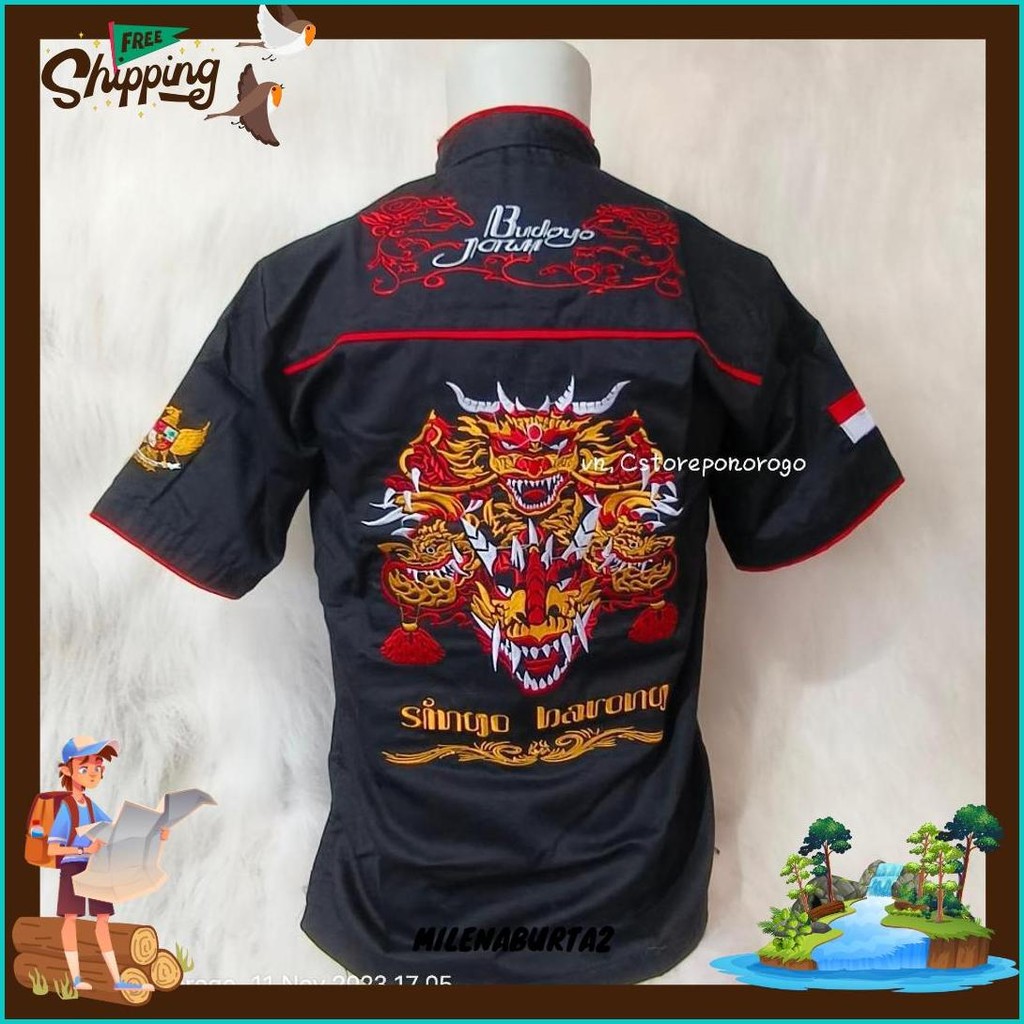 Baju Barongan Bordir Devil Dewasa Kancing Cina Termurah Se Shopee / Barongan Devil / Baju Barongan /