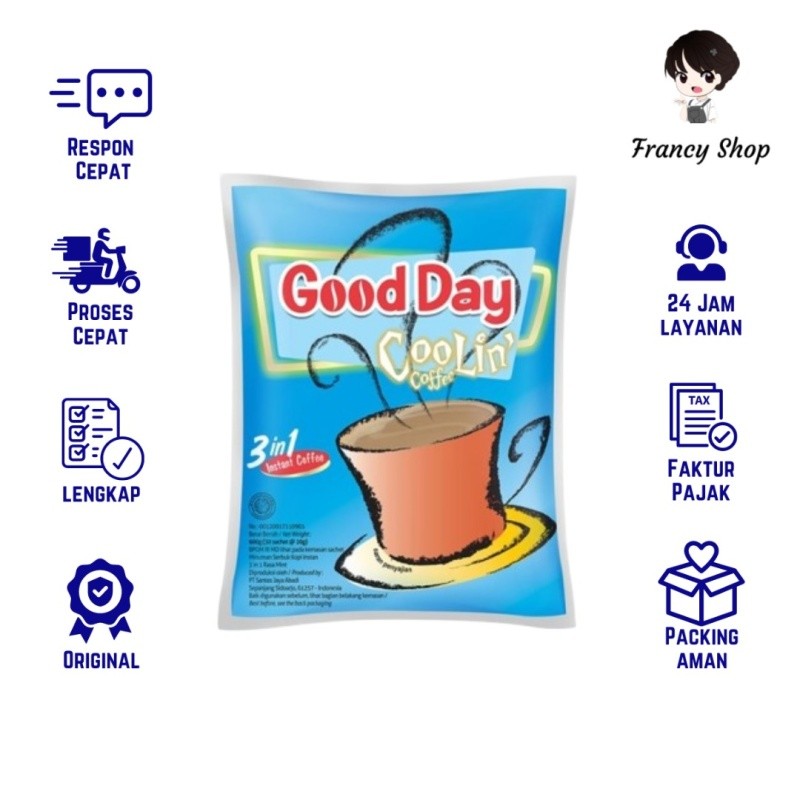 

Good Day Coolin 3in1 Kopi Instan 1 Sachet 20 gr