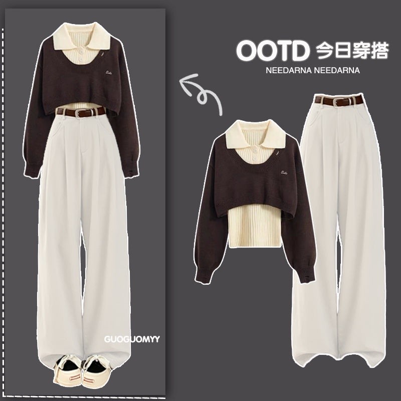 

Celana Jeans Rompi Sweter Selendang Versi Korea Gaya Baru 2024 Wanita Set Tiga Potong |E61E7DCB|