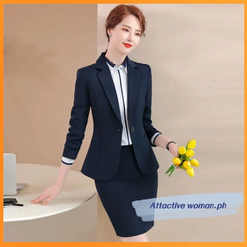 

999₱ [Stok siap] Set koordinat tiga potong jas untuk wanita pakaian formal terno blazer&celana panjang&rok&kemeja lengan panjang kantor kardigan blazer（disarankan untuk membeli ukuran lebih besar） |nB5OgYre|