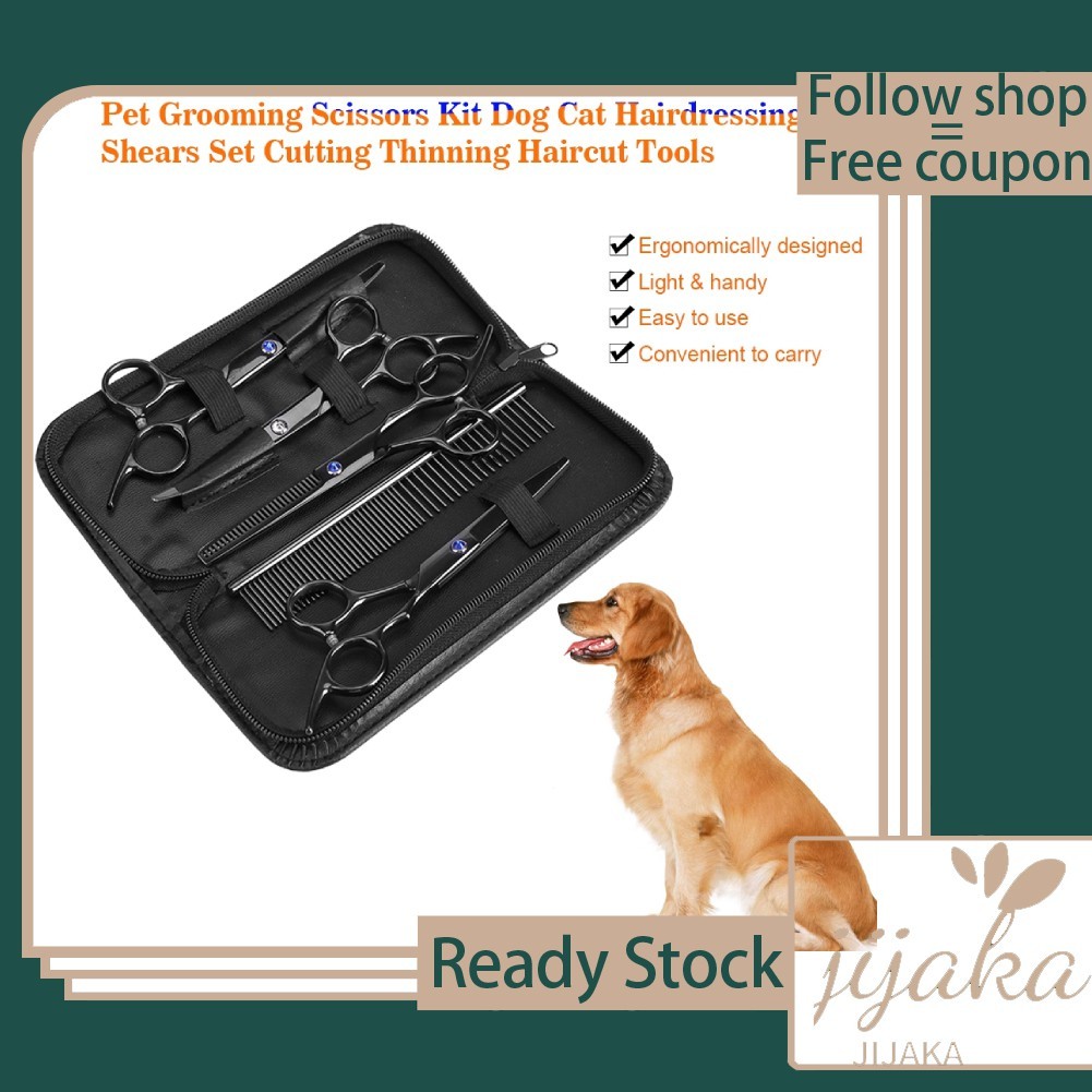 

Gunting Perawatan Anjing Peliharaan Jijaka 7 Pcs Gunting Set Pemotong Rambut Kit Sisir Alat Lengkung Panas |n9DaEFCt|