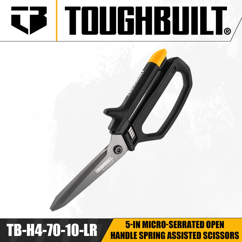 

TOUGHBUILT TB-H4-70-10-LR 5-in Peralatan Tangan Gunting Bantuan Pegas Gagang Terbuka Bergerigi Mikro |aUyJRCLY|