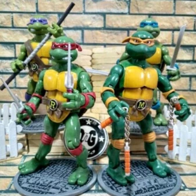 FIGUR SET mainan anak kura kura ninja figure ninja turtle set 4 bh