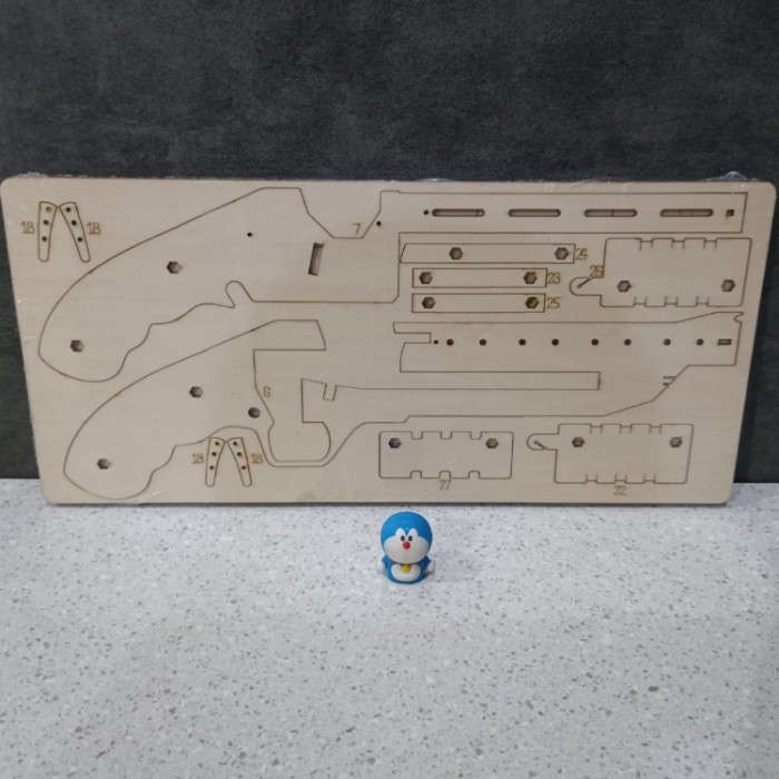 HARGA DISC - Mainan Puzzle Rakit Kayu Karet Rubber Band Gun DIY Woodworking Craft