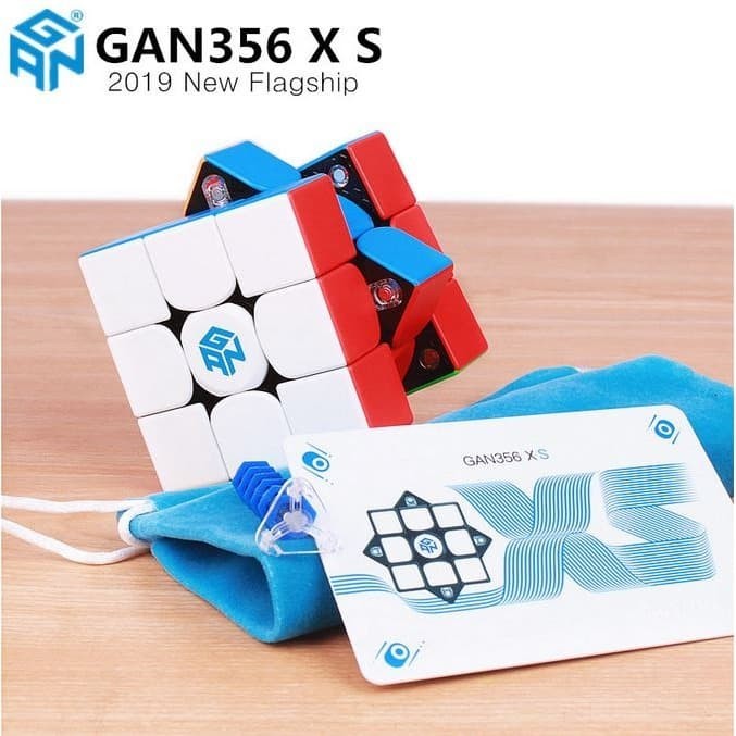 TERBARU - Rubik Gan 356 XS 3x3x3 Magnetic Stickerless 3x3 Gan356 X S Gan 356XS
