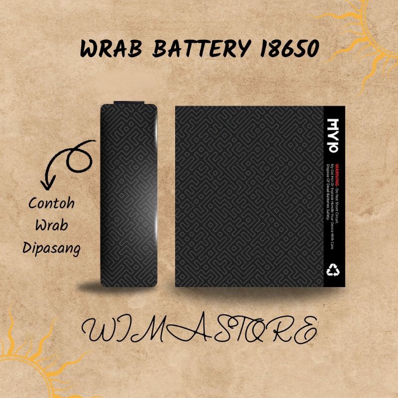 

*Promo* Stiker Wrap Baterai 18650 V2 Abstrak Untuk Melindungi 13 Vynyl Wrap Stiker Garskin Case Custom Order