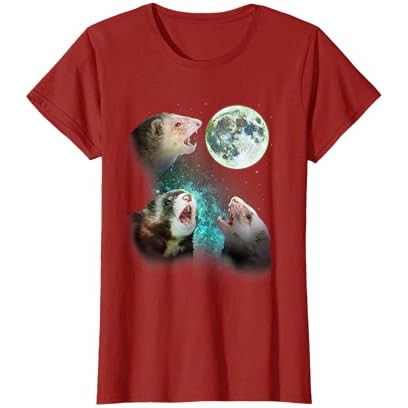 Tiga Musang Melolong di Bulan 3 Serigala Serigala - Kaos Parodi Lucu |bWbZQUIR|