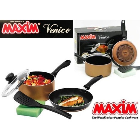 Set Peralatan Masak Panci Venice Frypan Spatula Sponge