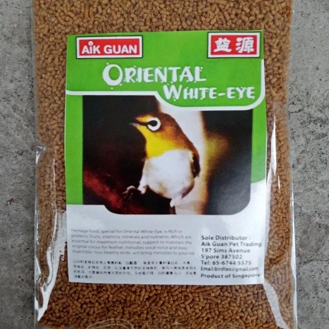 HRG DISKON Aik Guan voer oriental voer pleci makanan mata putih repack 100g