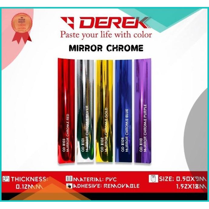 

Sticker Metalic Chrome Derek 50cm ( Rol ) 11OKTZ4 last stok