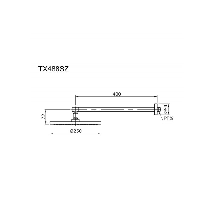 Wall Mounted Fixed Head / Kepala Shower Tanam Toto Tx 488 Sz / Tx488Sz