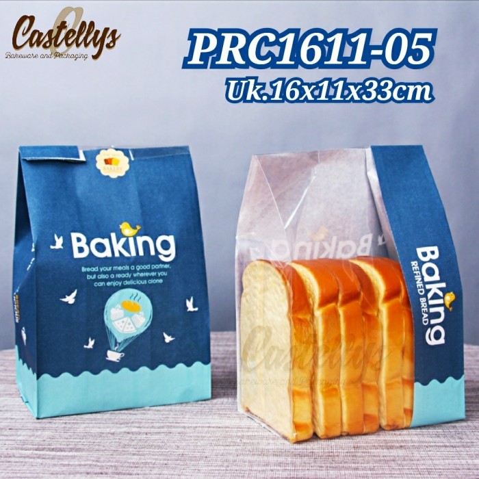 

BEBAS ONGKIR - Kantong Roti Plastik Toast Bag PRK 1611-05 Tawar Kasur Sisir Sobek