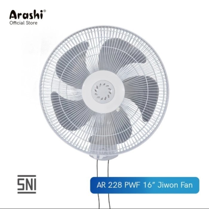 

BEBAS ONGKIR - Arashi Jiwon Fan 16Inch - Wall Fan 16inch - 16 inchi - Kipas Dinding - Kipas Gantung