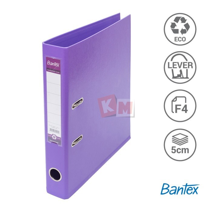 

NEW Ordner Bantex Lever Arch File PP Plastic Folio 5cm Lilac 1466-21