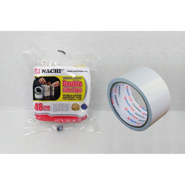 

Double Side Tape Isolasi Bolak Balik Nachi 48 mm / 2 Inch x 10 Yard