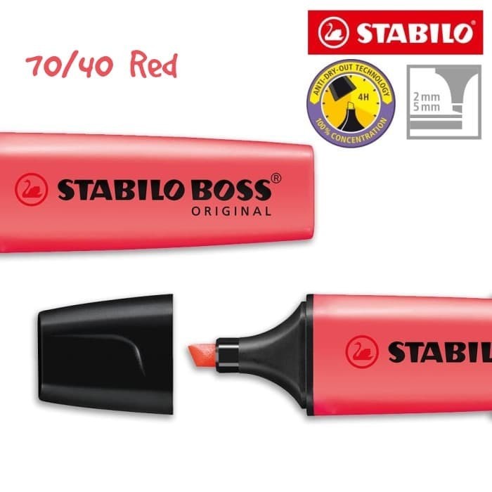 

TERMURAH - Highlighter / Penanda Stabilo BOSS Original Red 70/40 Warna Merah