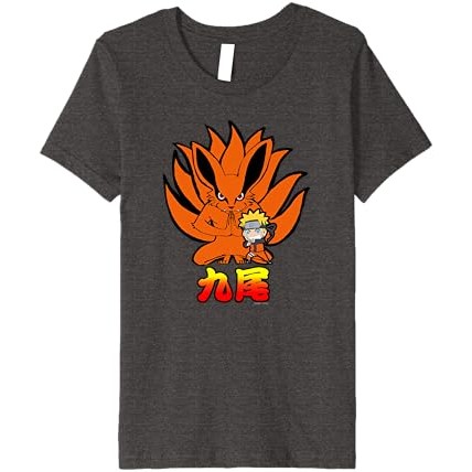 Naruto Shippuden Naruto Kurama Nine Tails Chibi Premium T-Shirt |dMbKsKxW|