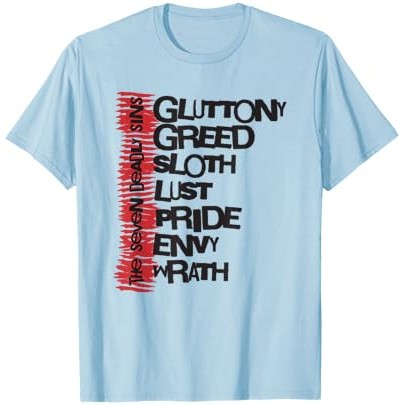 Kaos Daftar Desain Vintage Seven Deadly Sins |6rLWM6mZ|