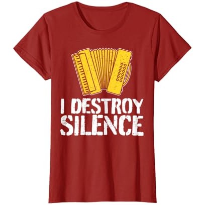 Pemain Akordeon Akordeon Hancurkan T-Shirt Akordeon Keheningan |ydKZyszt|