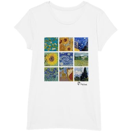 Kolase Lukisan Van Gogh dengan Bunga Matahari dan T-Shirt Malam Berbintang |UbmTDpzU|