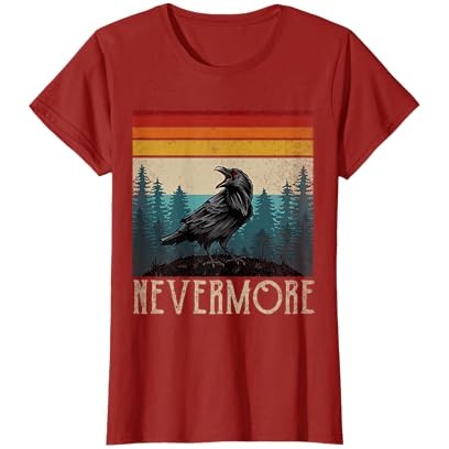Kemeja Vintage Nevermore Kaus Edgar Allan Poe The Raven |9cJAaB5e|
