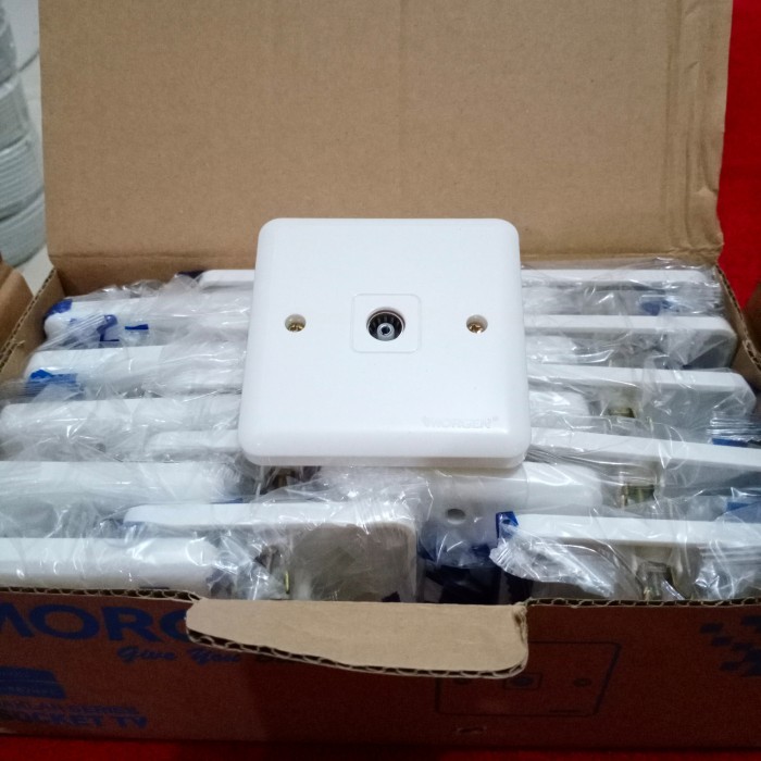 NEW 1dus 20pcs stopkontak antena tv / stop kontak ib socket tv morgen