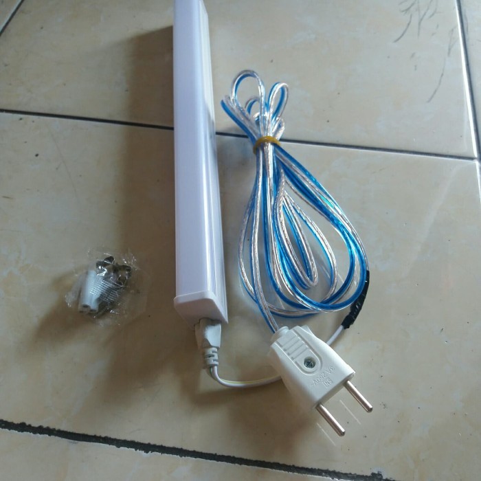 TERMURAH - paket komplit lampu TL T8 LED 20W 20watt 120cm panjang kabel 5meter