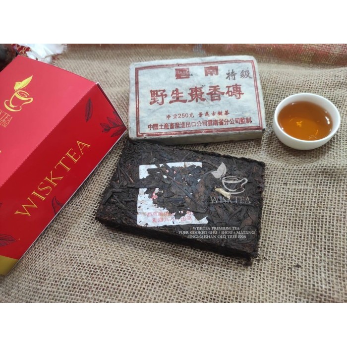 

Puer Cooked (Shu / Shou / Matang) Jingmaishan Old Tree 1998 (250 Gr)