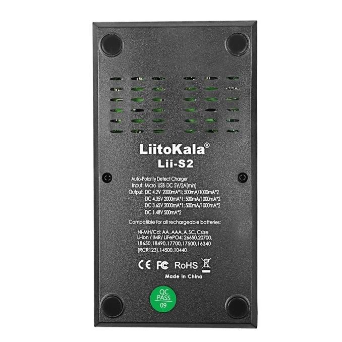 LiitoKala Lii-S2 Charger Baterai Fast Charging 2A Li-Ion LiFePO4 NiMH/NI-Cd  [terbaik]