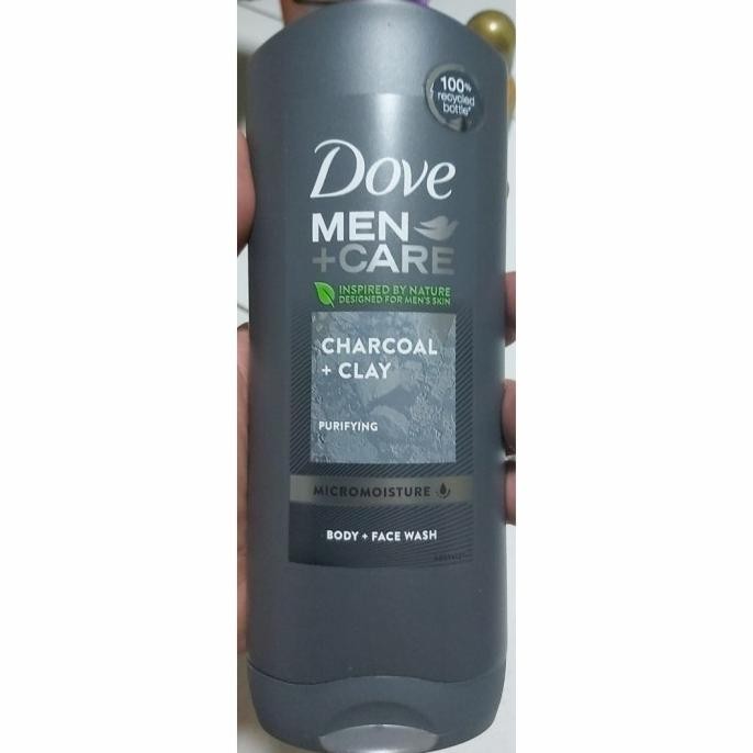 Dove (import) Men + Care Charcoal + Clay Purifying Body + Face Wash [terbaik]