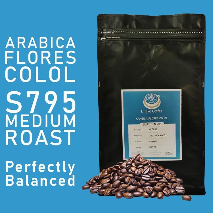 

Kopi Arabika Arabica Flores Manggarai Colol Medium 1Kg Biji