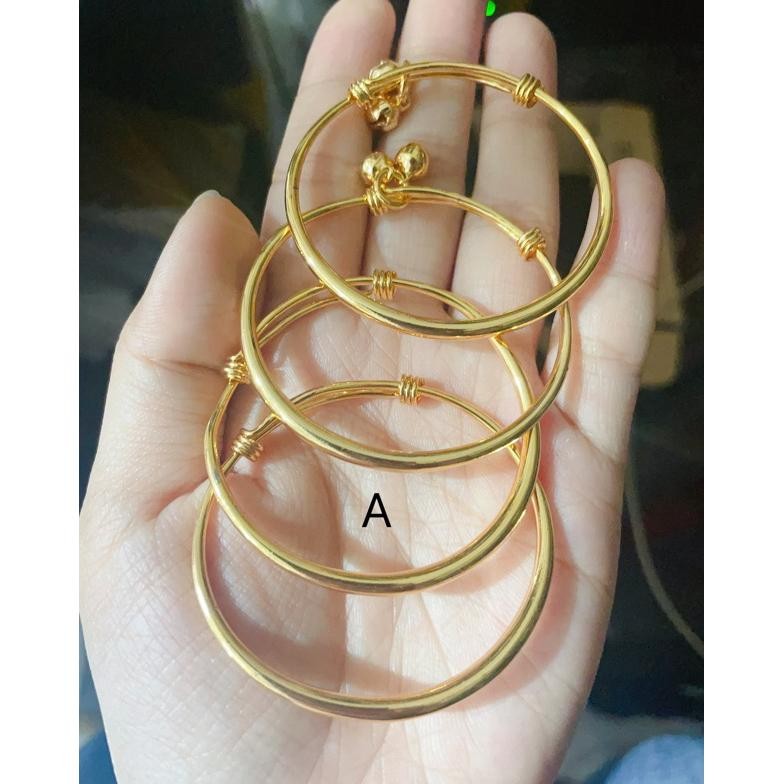 ORIGINAL Promo set gelang bayi 3 bulanan gold lapis emas awet Me41