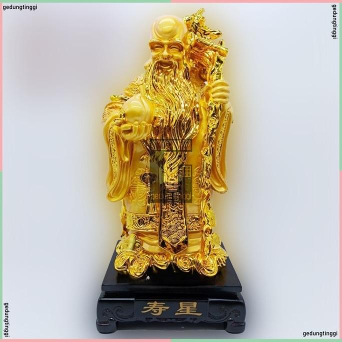 LKJ Patung Dewa Buddha Fuk Luk Sau Fu Lu Shou Umur Panjang Rejeki Kekayaan