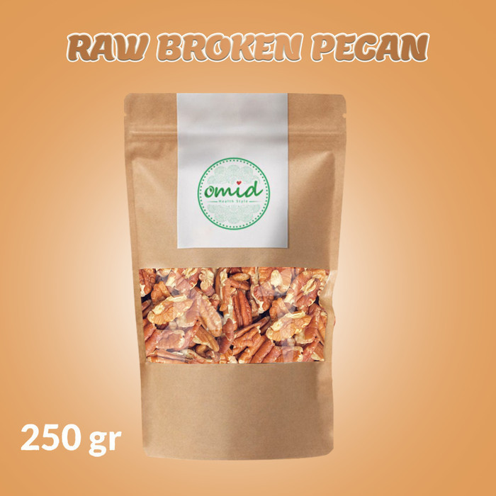 

250 gr - Raw Broken Pecan Nut Kacang Pecan Pecah Mentah