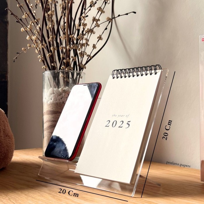 

Acrylic Planner Calendar 2025 Kalender Meja Estetik dengan Phone Support Aesthetic Desktop