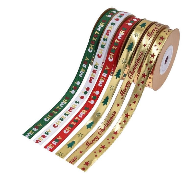 

Kjh 1 Roll Pita Natal 1Cm Metalik Gold - Ribbon Premium Christmas Ps114