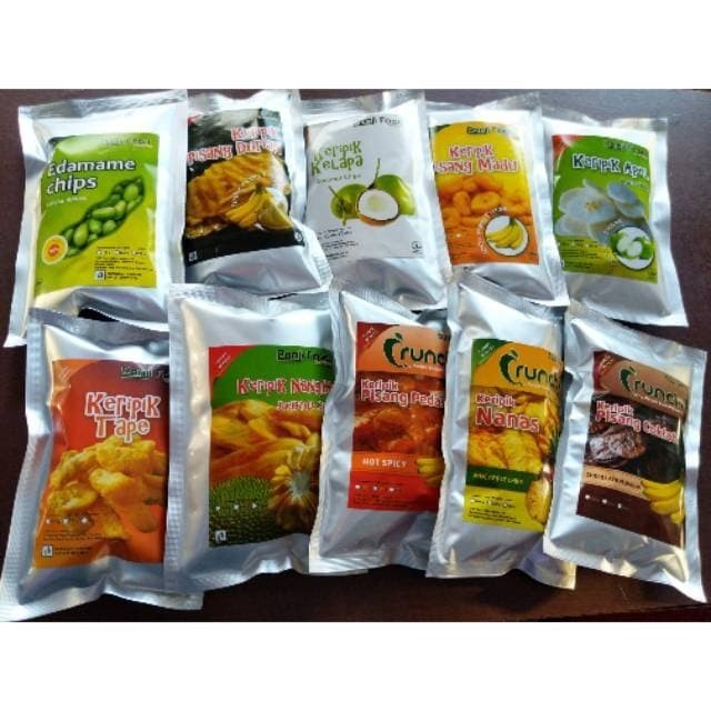 

TERMURAH keripik buah panjifood kemasan ekonomis 65-90gr