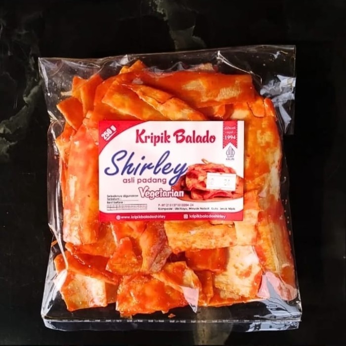 

BOOM SALE keripik Balado Shirley Asli Padang 250g Vegan Vegetarian