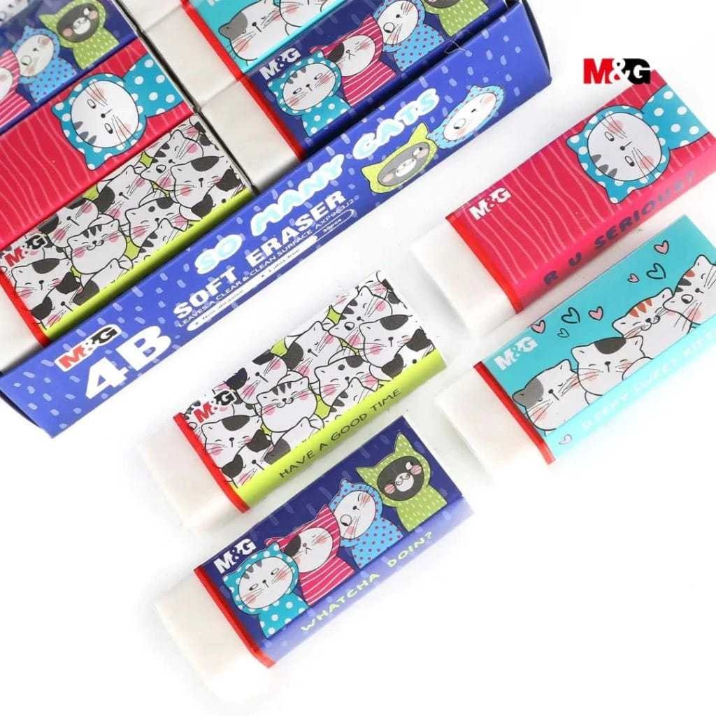 

M&G "SO MANY CATS" White Erase BIG / M&G Penghapus Putih / Penghapus Pensil M&G AXP963J2