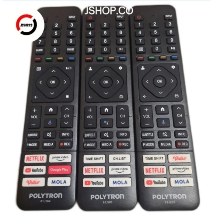 REMOTE/REMOT TV LCD LED POLYTRON 81J208 81J264 81J263 SMART TV ANDROID VOICE NOTE BLUETOOTH