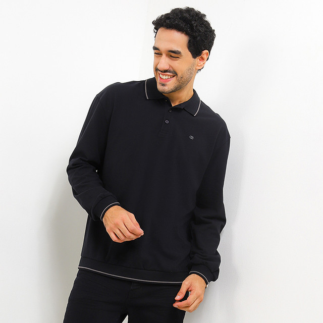 Obermain Kaos Polo Pria DYLAN Black OPB24078BK