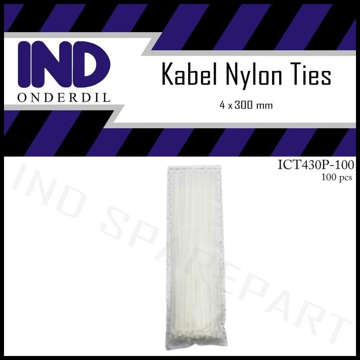

DISKON KABEL-CABLE-PENGIKAT NYLON TIE-TIES-TIS 4X300-4 X 300 MM PUTIH 100 PCS !!!!!!