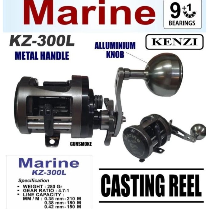 Reel Casting / Overhead Kenzi Marine Kz-300L (Left Handle)